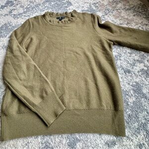 J. Crew Olive Crewneck Sweater